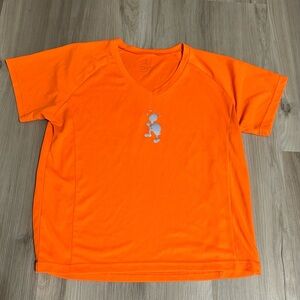 Fluorescent Orange Women's Short Sleeve Running Tee